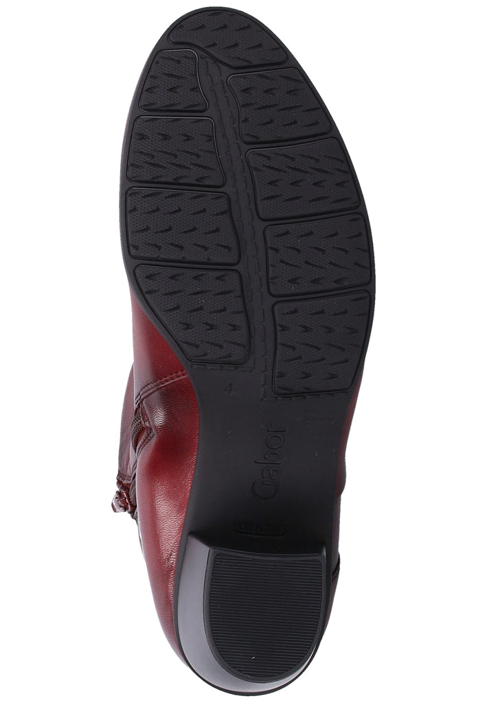Gabor Stiefelette Glattleder Dunkelrot - surf4shoes