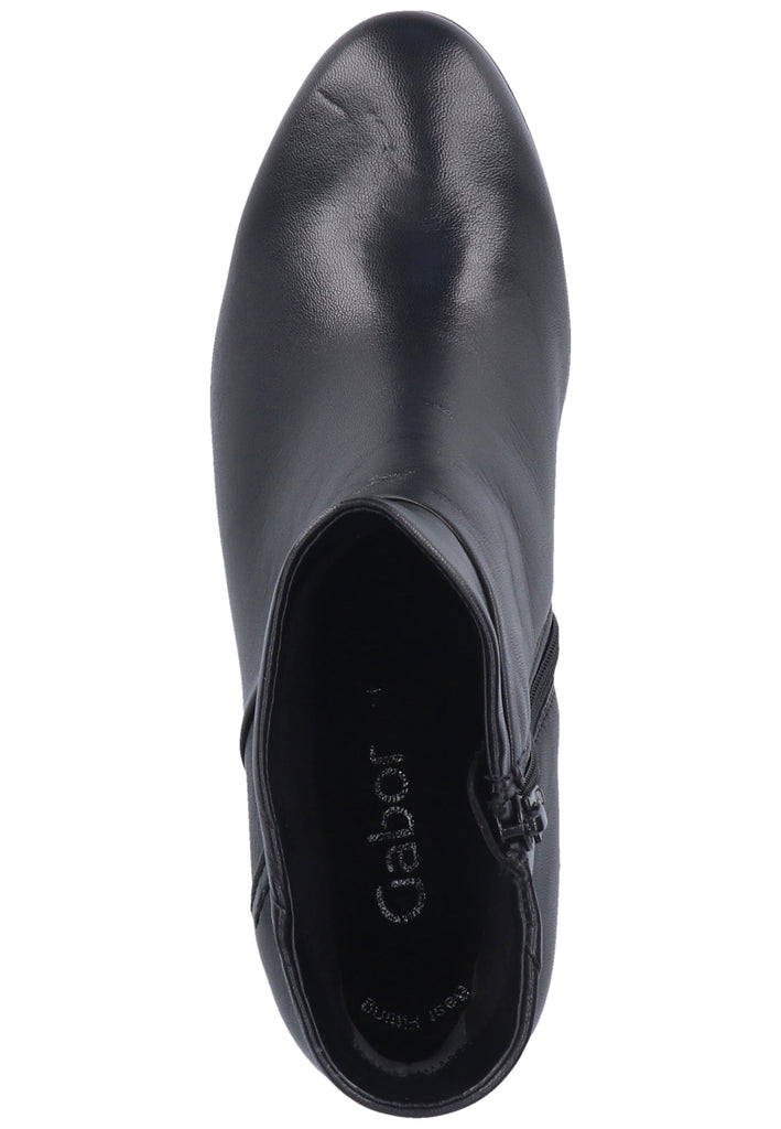 Gabor Stiefelette Glattleder Schwarz - surf4shoes