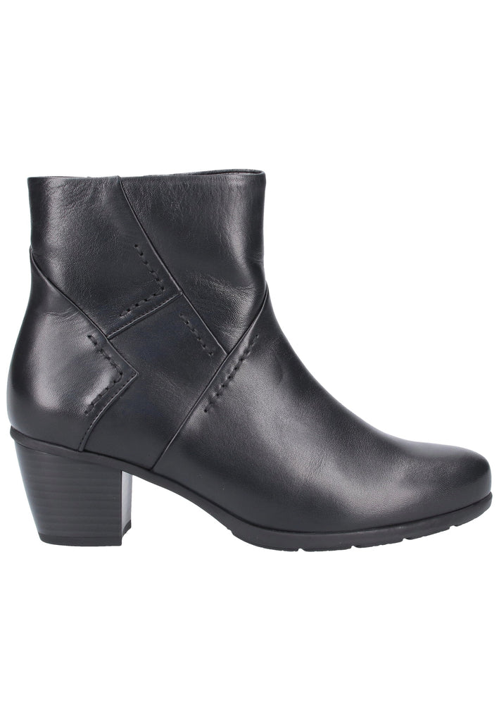 Gabor Stiefelette Glattleder Schwarz - surf4shoes