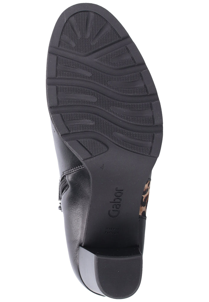 Gabor Stiefelette Glattleder Schwarz - surf4shoes