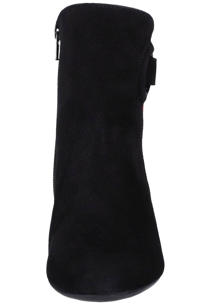 Gabor Stiefelette Veloursleder Schwarz/Rot - surf4shoes
