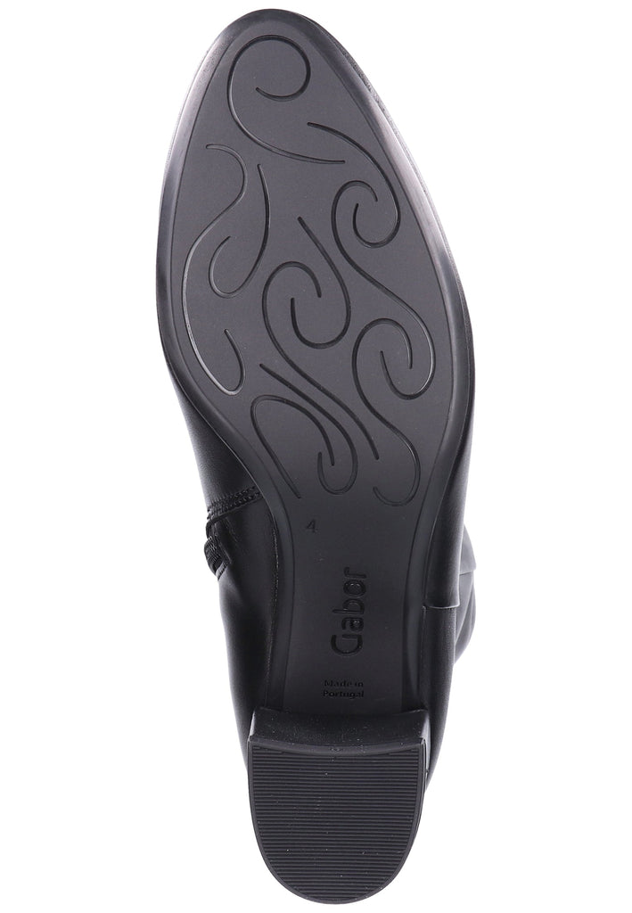 Gabor Stiefel Glattleder Schwarz - surf4shoes