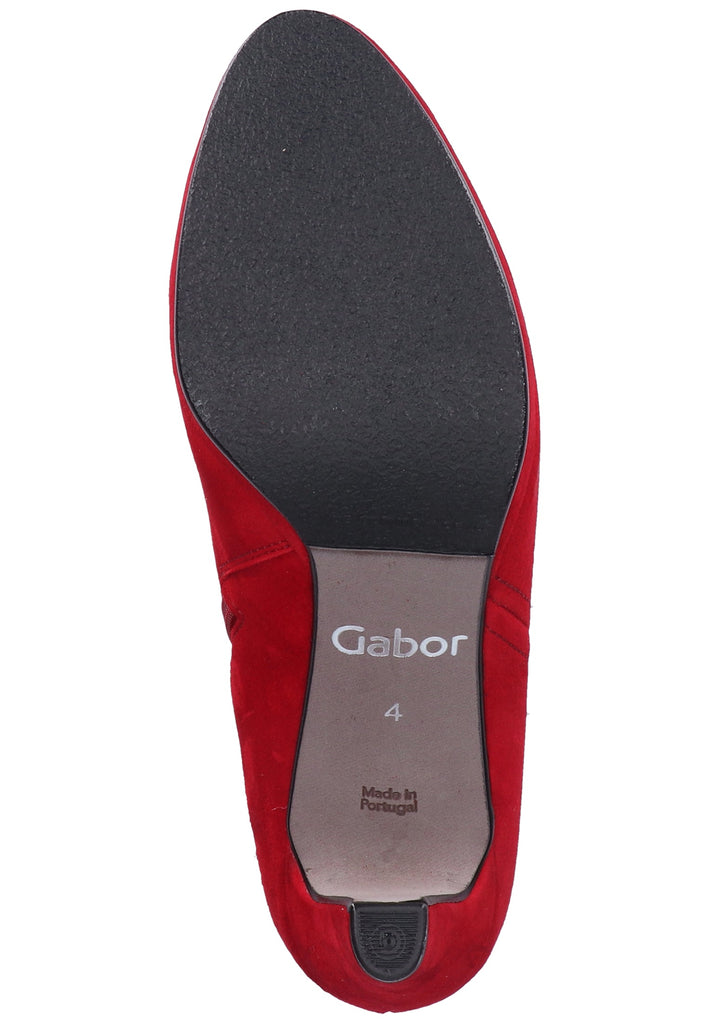 Gabor Stiefelette Veloursleder Rot - surf4shoes