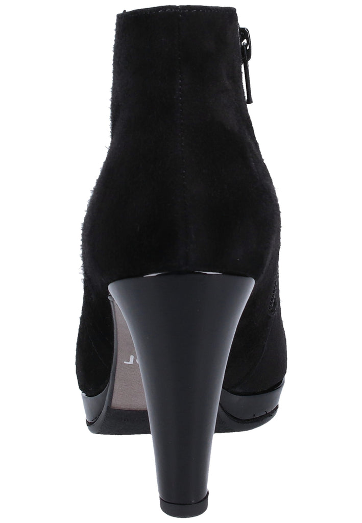 Gabor Stiefelette Veloursleder Schwarz - surf4shoes