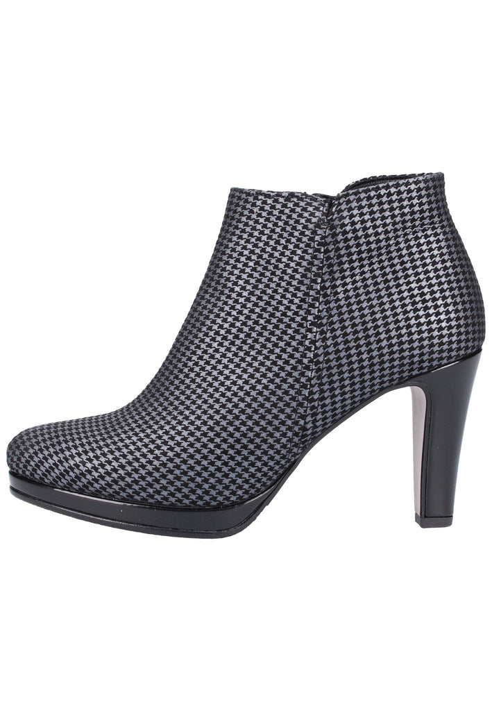 Gabor Stiefelette Veloursleder Schwarz/Grau - surf4shoes