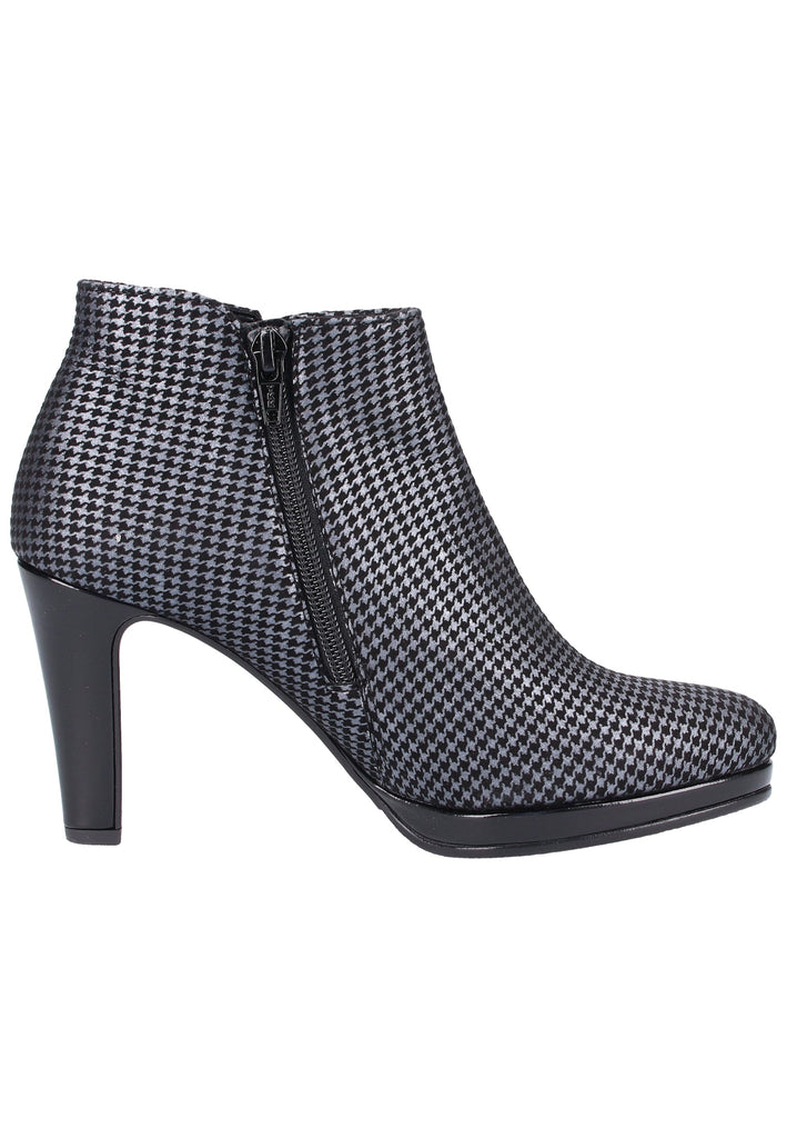 Gabor Stiefelette Veloursleder Schwarz/Grau - surf4shoes