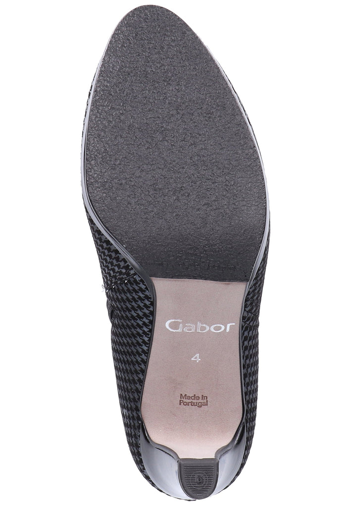 Gabor Stiefelette Veloursleder Schwarz/Grau - surf4shoes