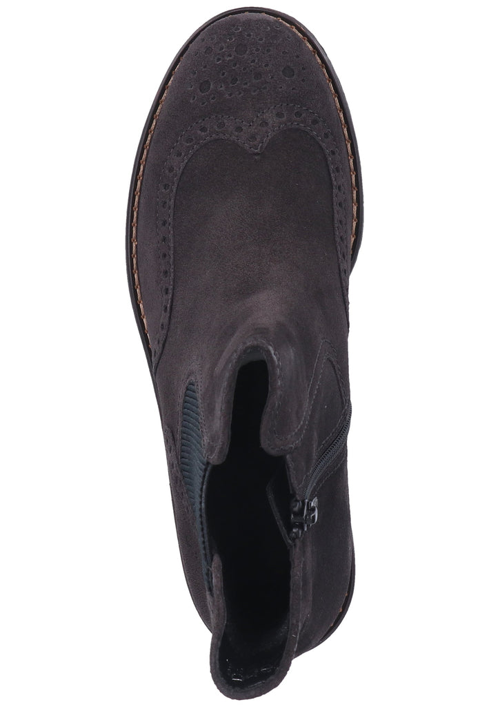 Gabor Stiefelette Veloursleder Dunkelgrau Warmfutter - surf4shoes