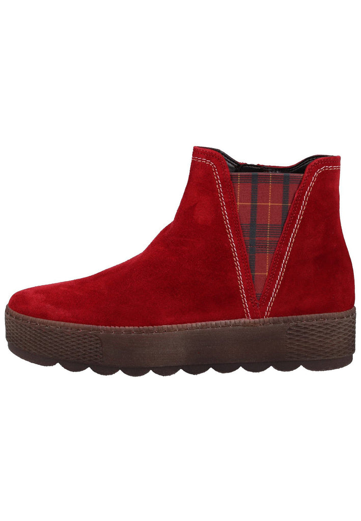 Gabor Stiefelette Veloursleder Rot - surf4shoes