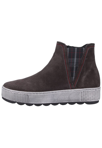 Gabor Stiefelette Veloursleder Dunkelgrau - surf4shoes