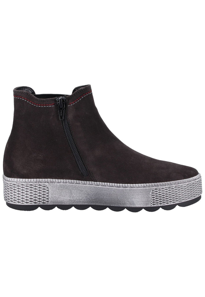 Gabor Stiefelette Veloursleder Dunkelgrau - surf4shoes