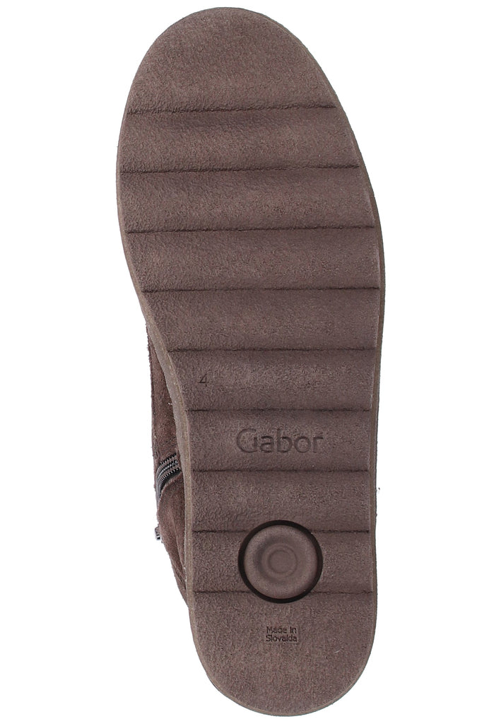 Gabor Stiefelette Veloursleder Braun Warmfutter - surf4shoes
