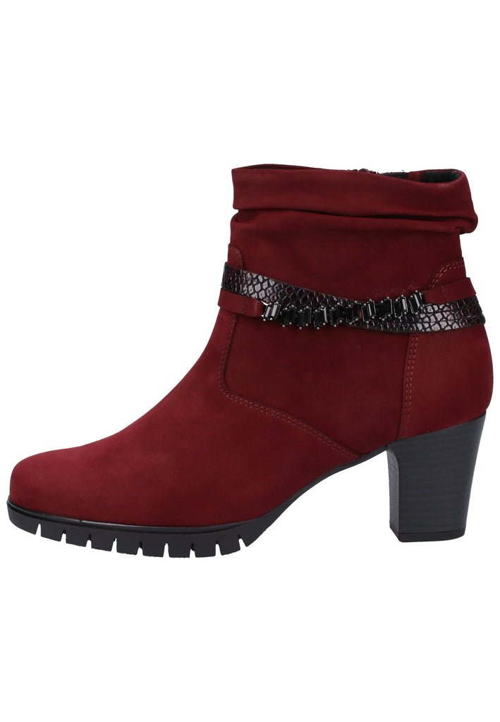 Gabor Stiefelette Veloursleder Dunkelrot - surf4shoes
