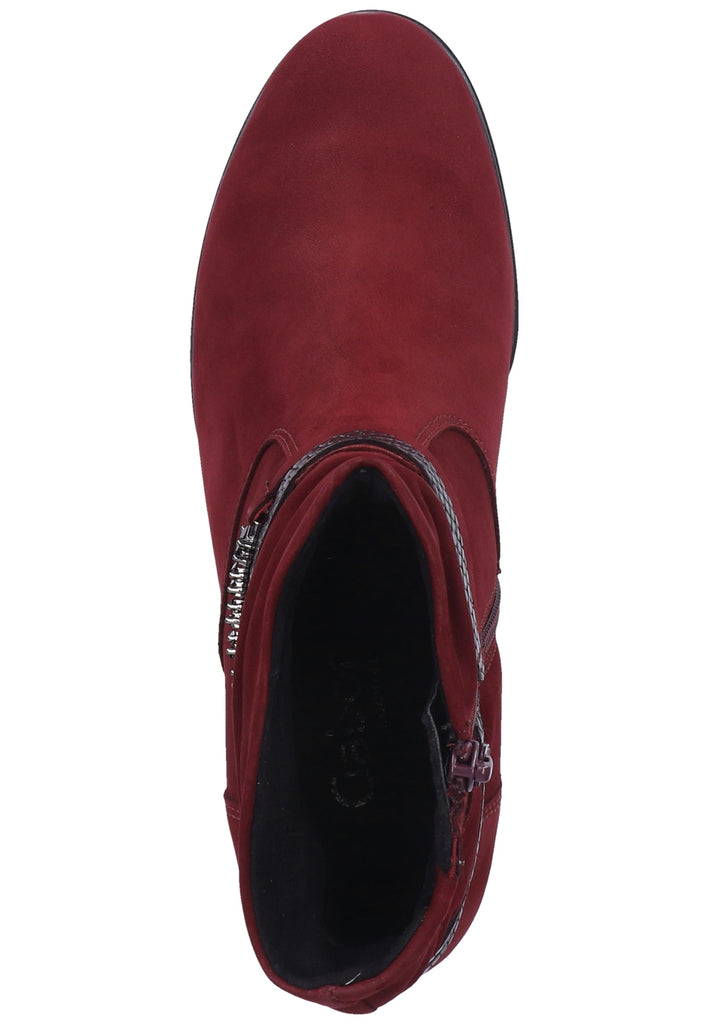 Gabor Stiefelette Veloursleder Dunkelrot - surf4shoes