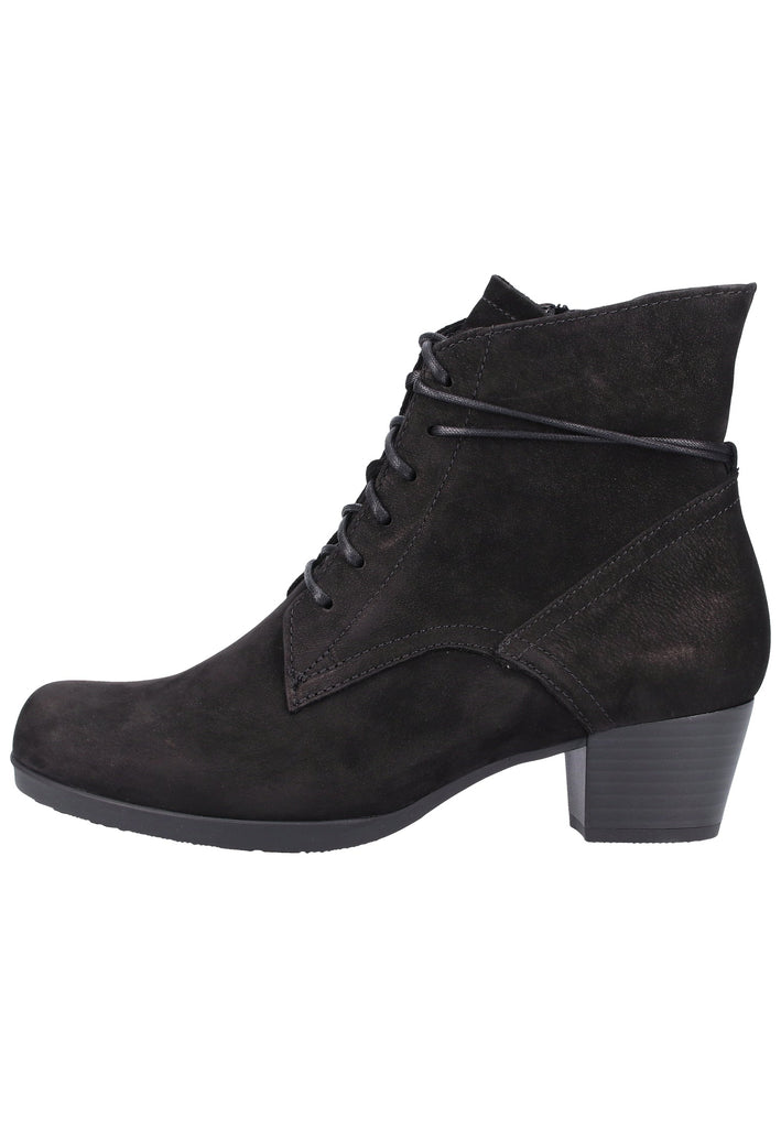 Gabor Stiefelette Veloursleder Schwarz - surf4shoes