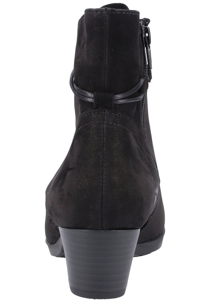 Gabor Stiefelette Veloursleder Schwarz - surf4shoes