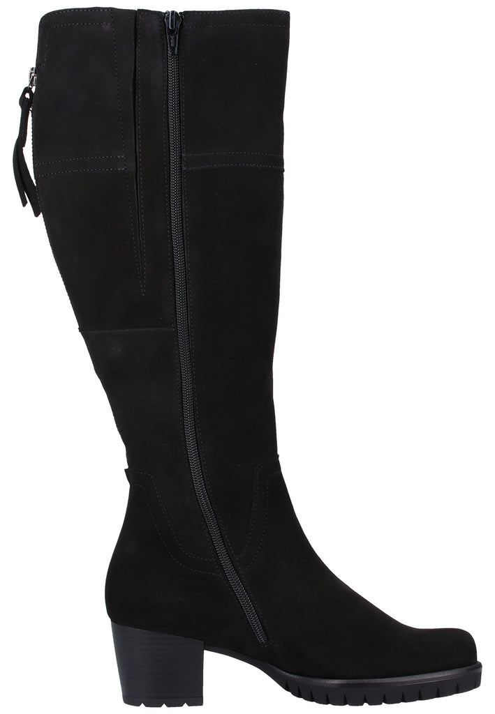 Gabor Stiefel Veloursleder Schwarz - surf4shoes