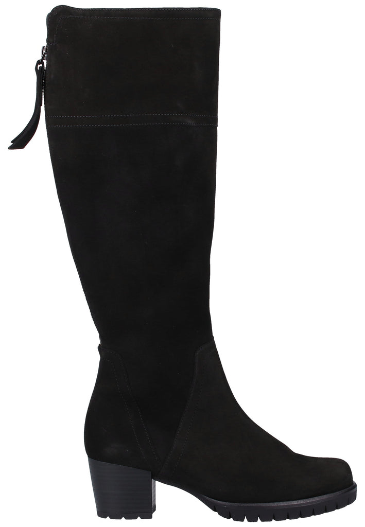 Gabor Stiefel Veloursleder Schwarz - surf4shoes