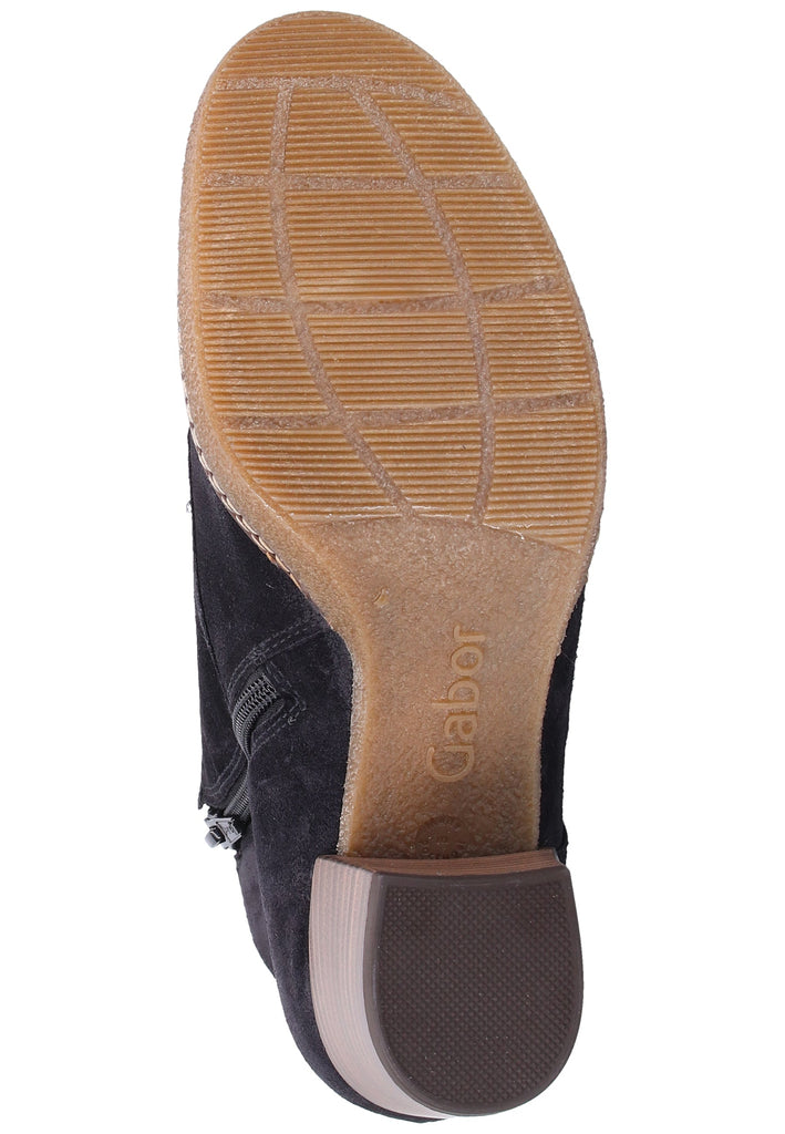 Gabor Stiefelette Veloursleder Blau - surf4shoes
