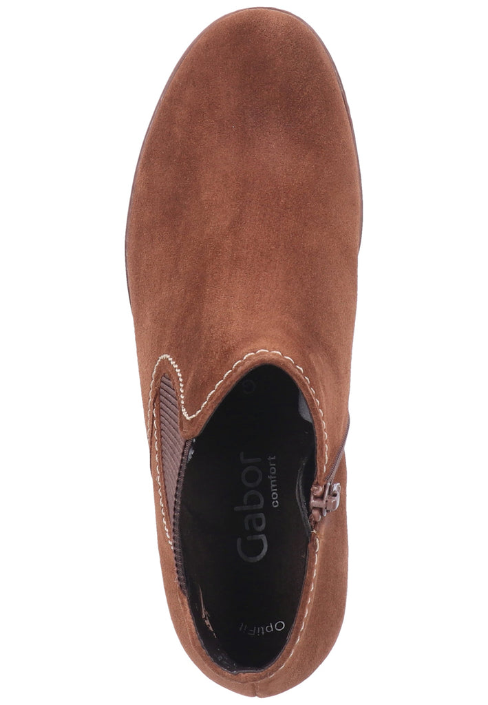 Gabor Stiefelette Veloursleder Whisky - surf4shoes