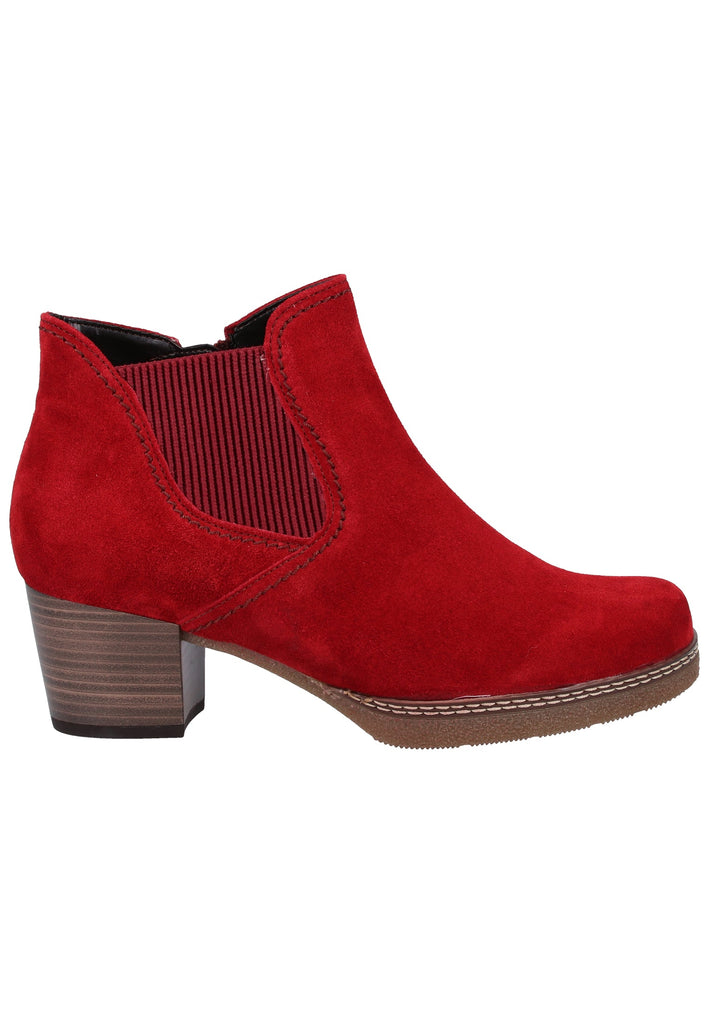 Gabor Stiefelette Veloursleder Rot - surf4shoes