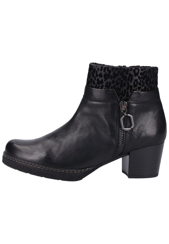 Gabor Stiefelette Veloursleder Schwarz - surf4shoes