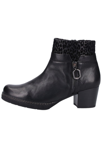 Gabor Stiefelette Veloursleder Schwarz - surf4shoes