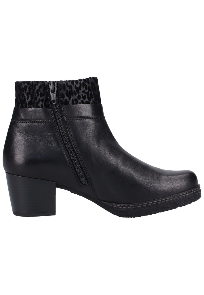 Gabor Stiefelette Veloursleder Schwarz - surf4shoes