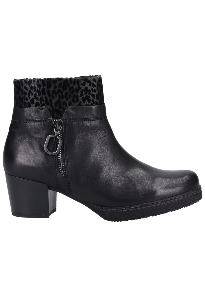 Gabor Stiefelette Veloursleder Schwarz - surf4shoes