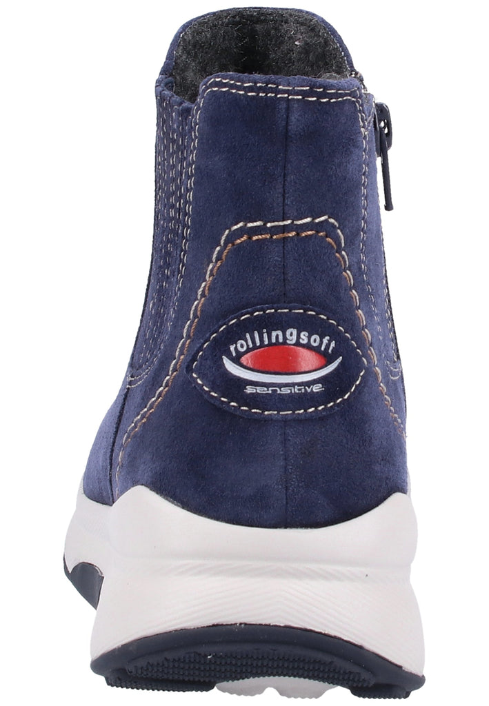 Gabor Stiefelette Veloursleder Blau - surf4shoes