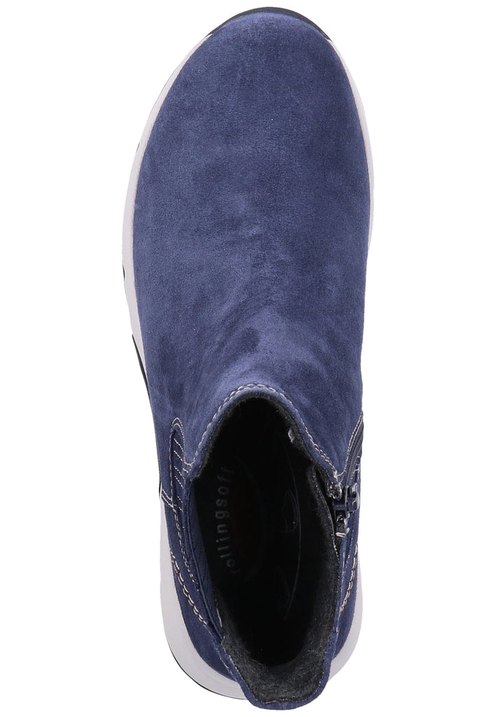 Gabor Stiefelette Veloursleder Blau - surf4shoes