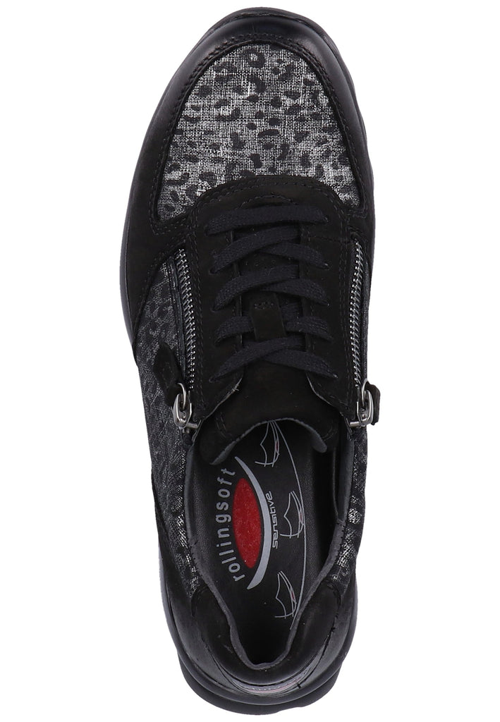 Gabor Sneaker Veloursleder Schwarz/Grau - surf4shoes