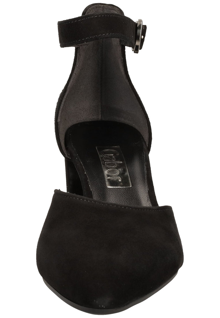 Gabor Sandalen Veloursleder Schwarz - surf4shoes