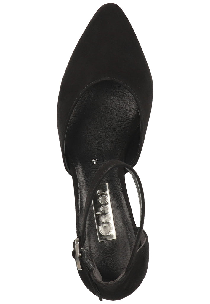 Gabor Sandalen Veloursleder Schwarz - surf4shoes