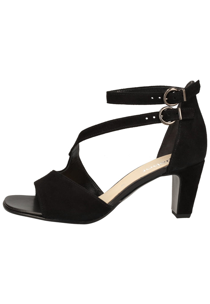 Gabor Sandalen Lederimitat Schwarz - surf4shoes