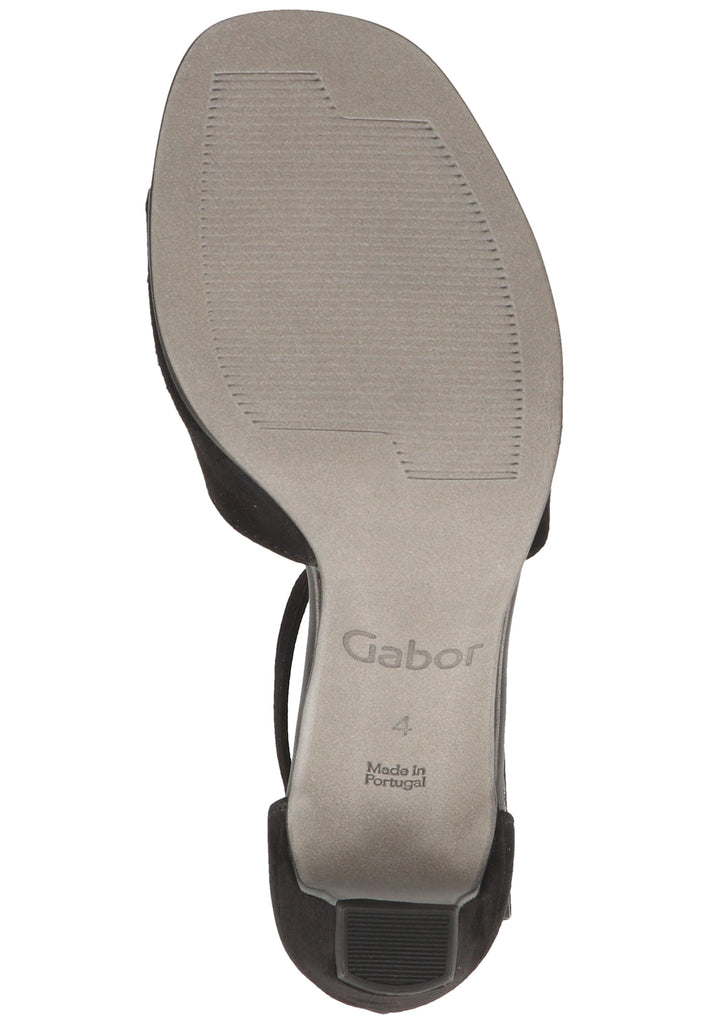 Gabor Sandalen Lederimitat Schwarz - surf4shoes