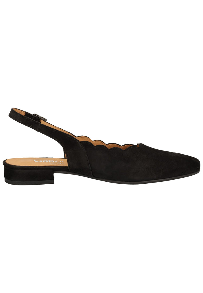 Gabor Pumps Veloursleder Schwarz - surf4shoes