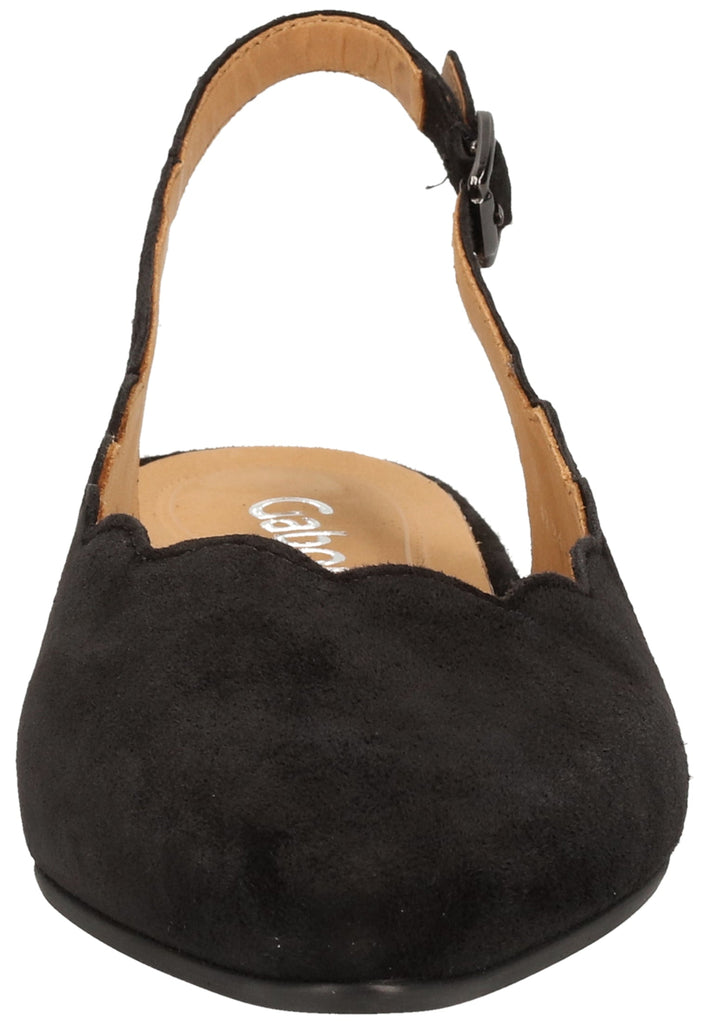 Gabor Pumps Veloursleder Schwarz - surf4shoes