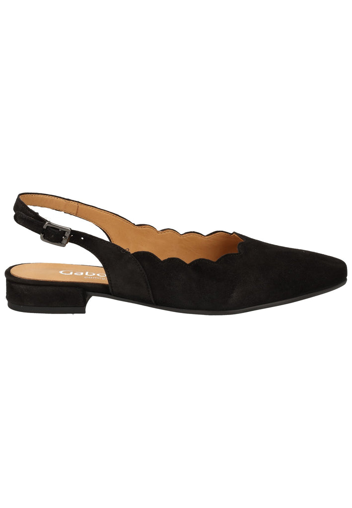 Gabor Pumps Veloursleder Schwarz - surf4shoes