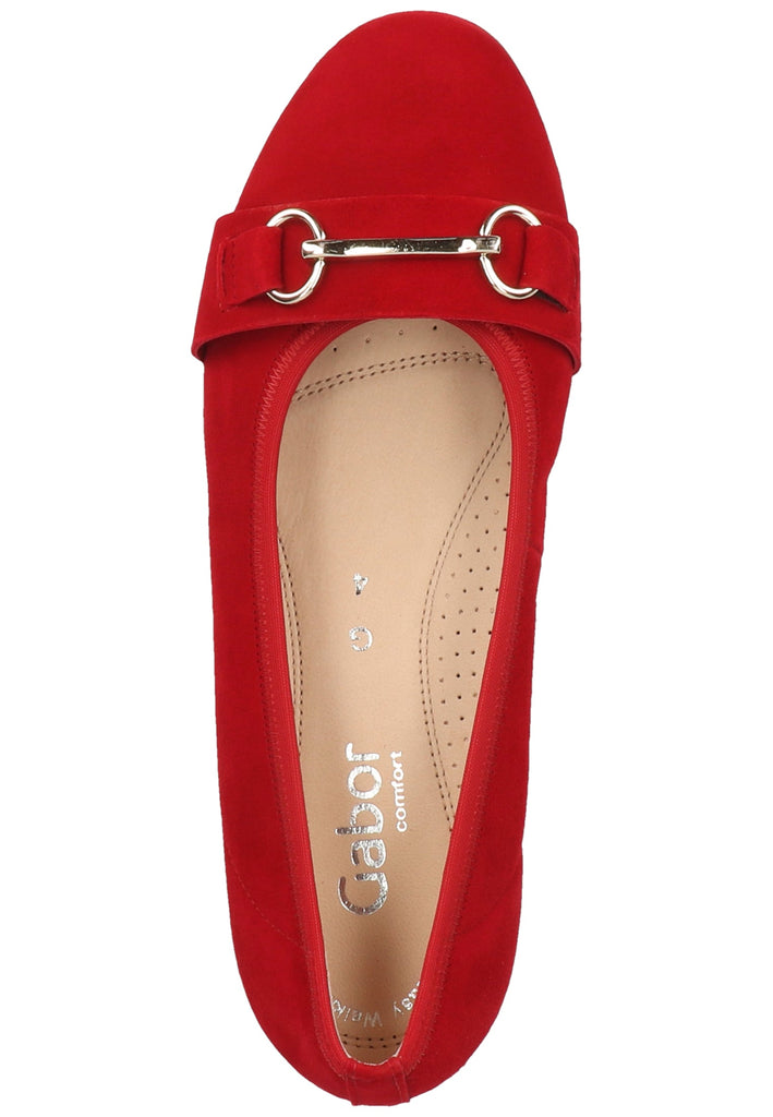 Gabor Ballerinas Leder Rubinrot - surf4shoes