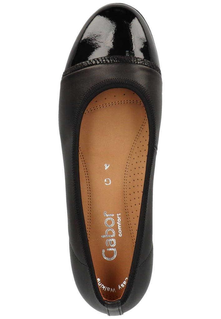 Gabor Ballerinas Leder Schwarz - surf4shoes
