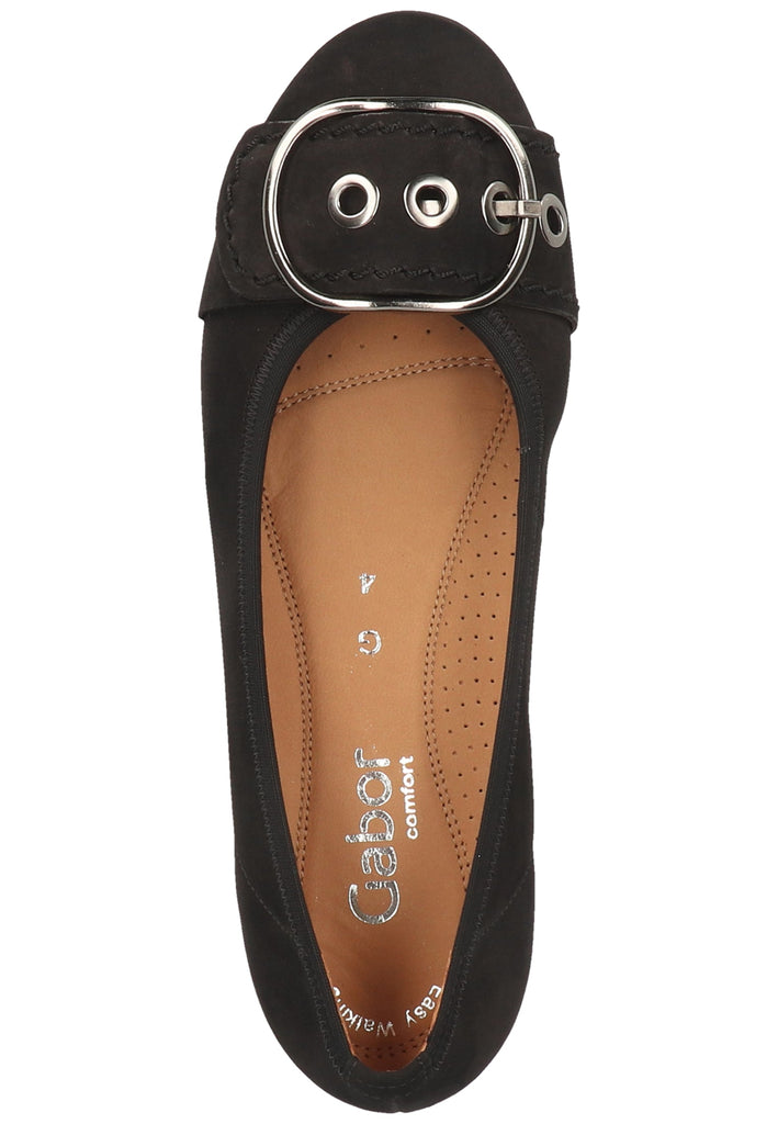 Gabor Ballerinas Leder Schwarz - surf4shoes
