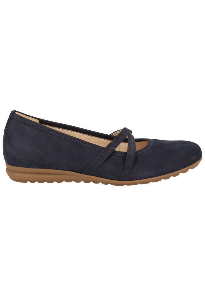 Gabor Ballerinas Nubukleder Blue - surf4shoes