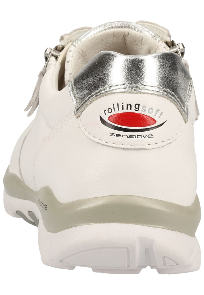 Gabor Sneaker Glattleder Weiß/Silber - surf4shoes