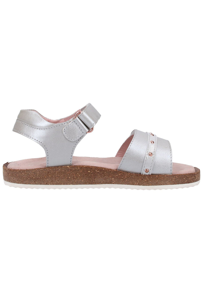 Kickers Sandalen Leder Silber - surf4shoes
