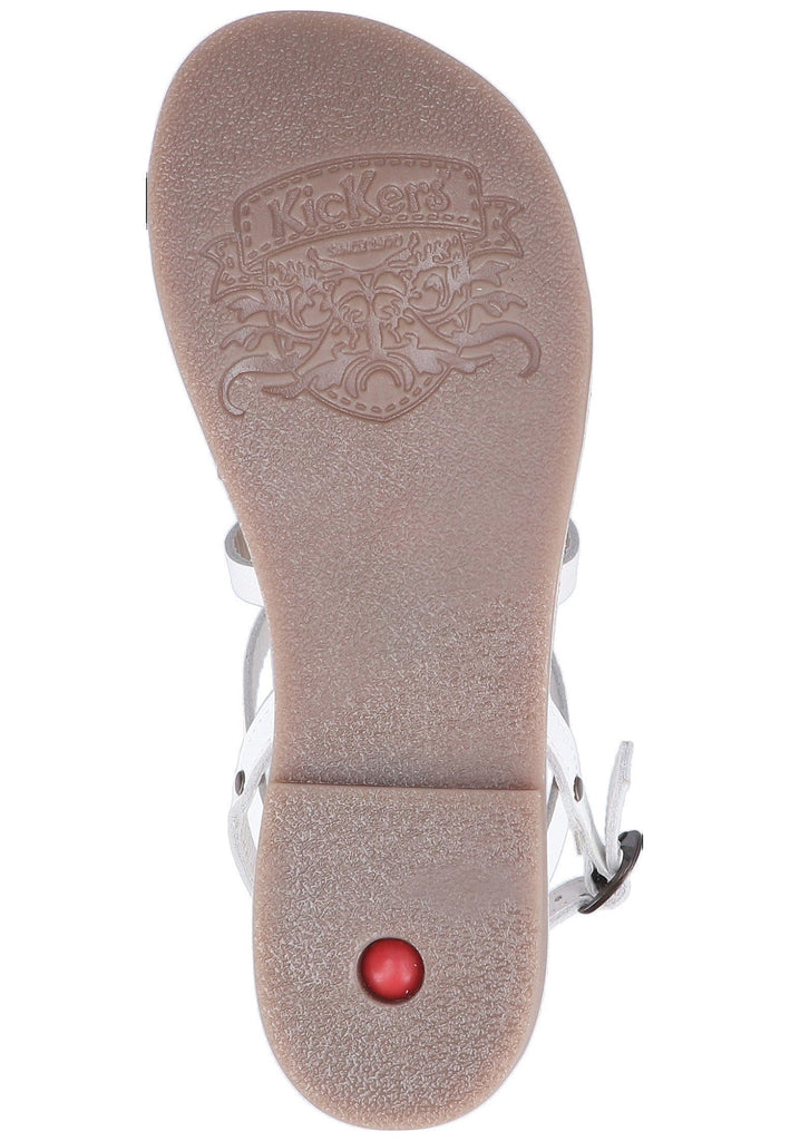 Kickers Sandalen Leder Silber - surf4shoes