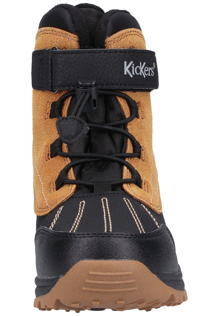 Kickers Stiefelette Lederimitat/Textil Braun Warmfutter - surf4shoes