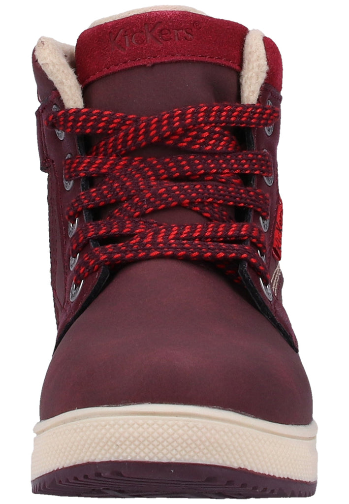 Kickers Stiefelette Lederimitat Rot Warmfutter - surf4shoes