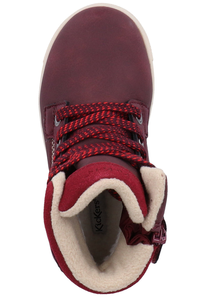 Kickers Stiefelette Lederimitat Rot Warmfutter - surf4shoes