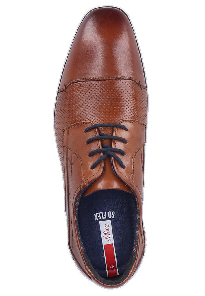 s.Oliver Businessschuhe Leder Cognac - surf4shoes